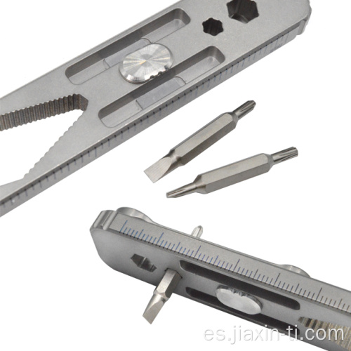 Titanium Opener EDC Pry Bar con clip de bolsillo